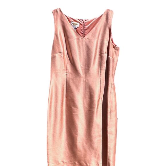 Talbots Peach/Pink Silk 2-Piece Dress Suit - Size 12 - Picture 9 of 13